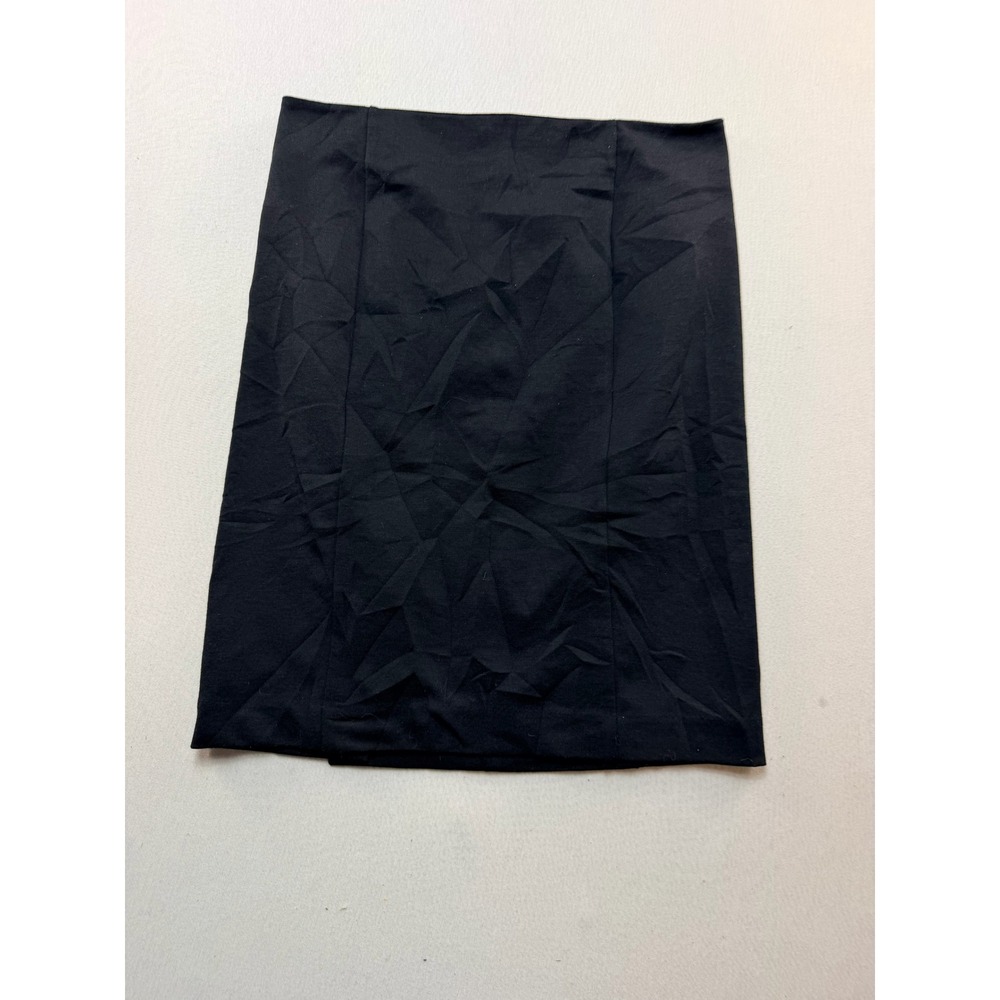 Elle Pencil Skirt Women Size Eight Black Excellent Condition Back Zip Stretch